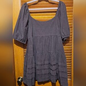 American Eagle Brown Puff Sleeve Dress